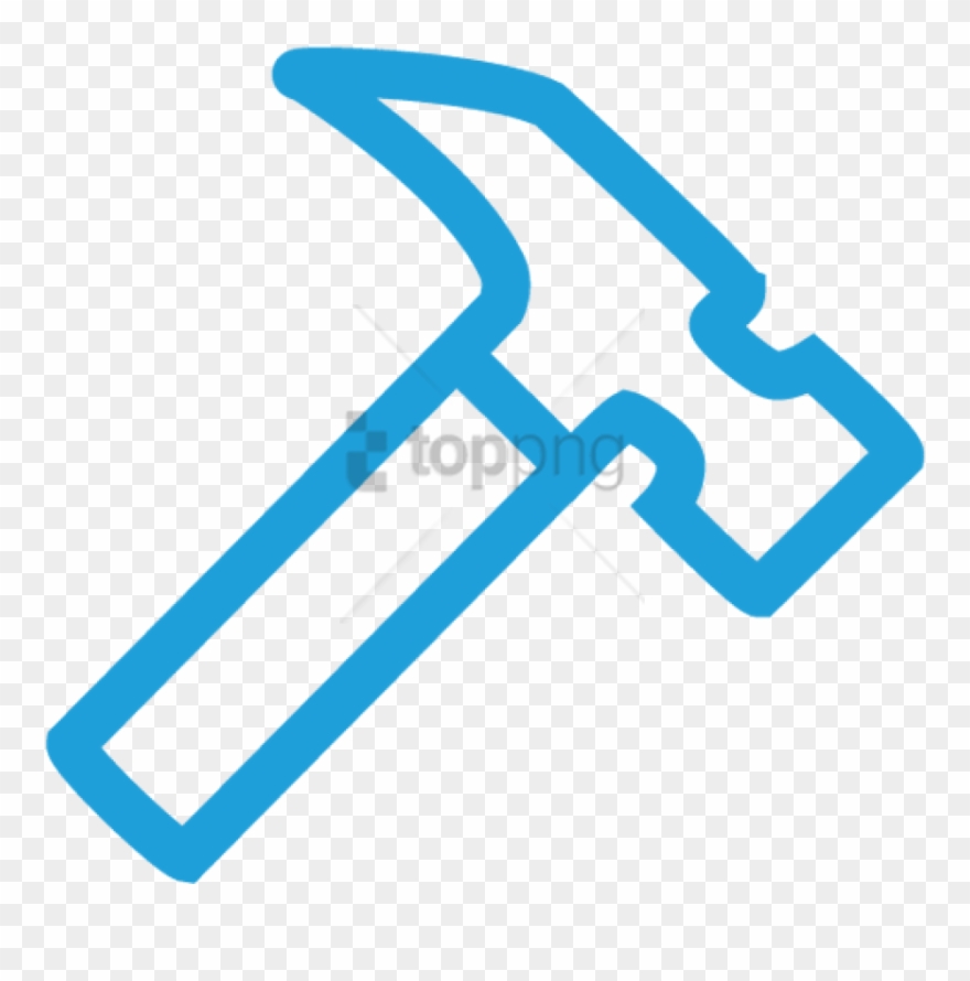 Free Png Hammer Icon To Indicate That No Special Skills - Blue Hammer Png Clipart