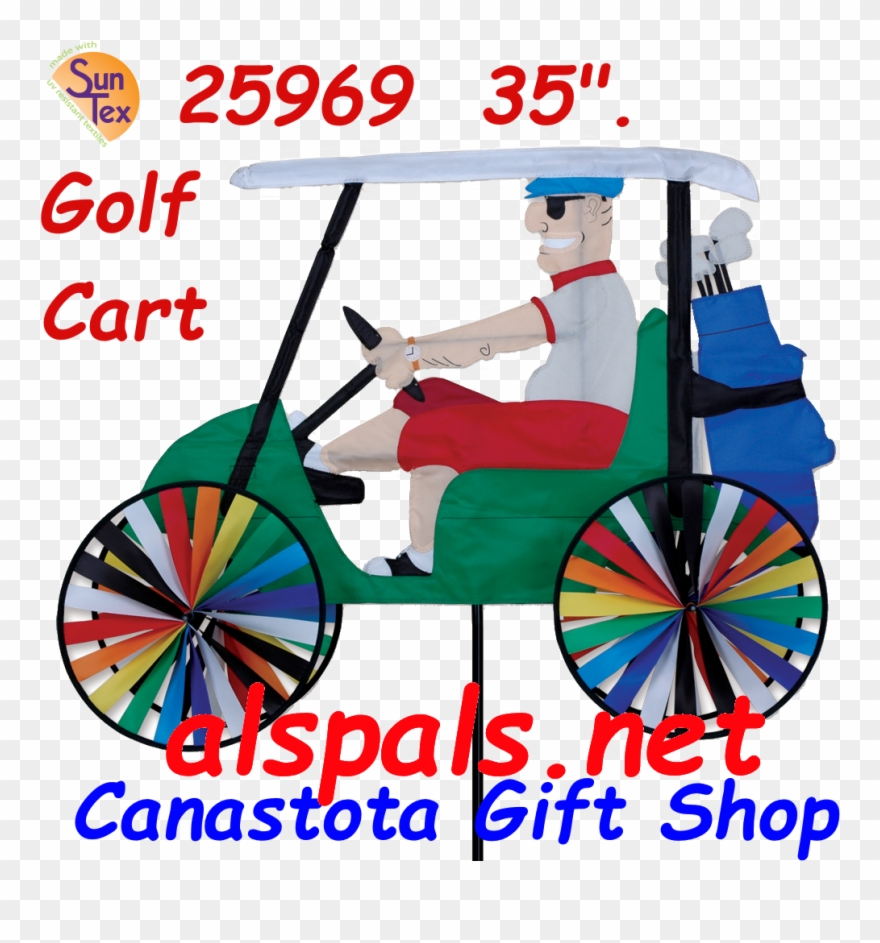 25969 Golf Cart 35" - Wind Wheels & Spinners Clipart