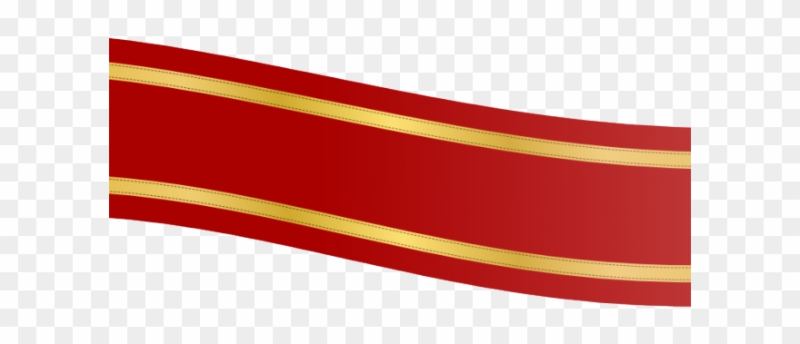 Christmas Ribbon Clipart Orange - Flag - Png Download