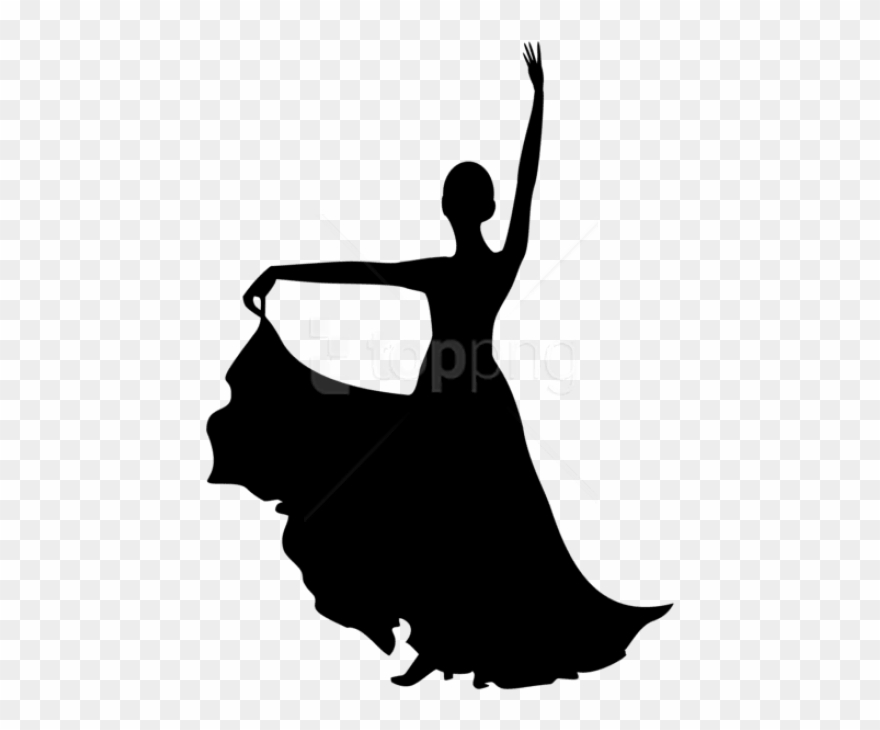 Free Png Spanish Dancer Silhouette Png - Female Ballroom Dancer Silhouette Clipart