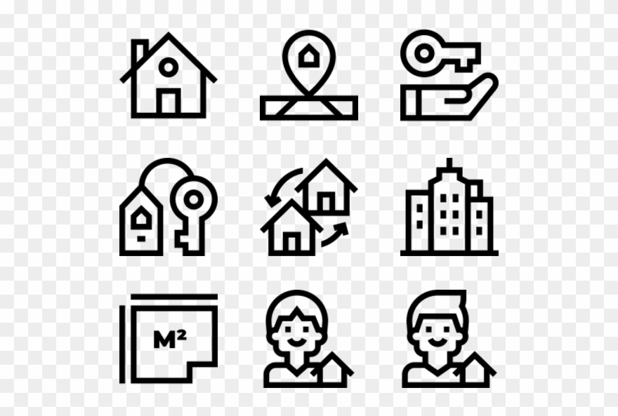 Real Estate - Manufacturing Icons Clipart