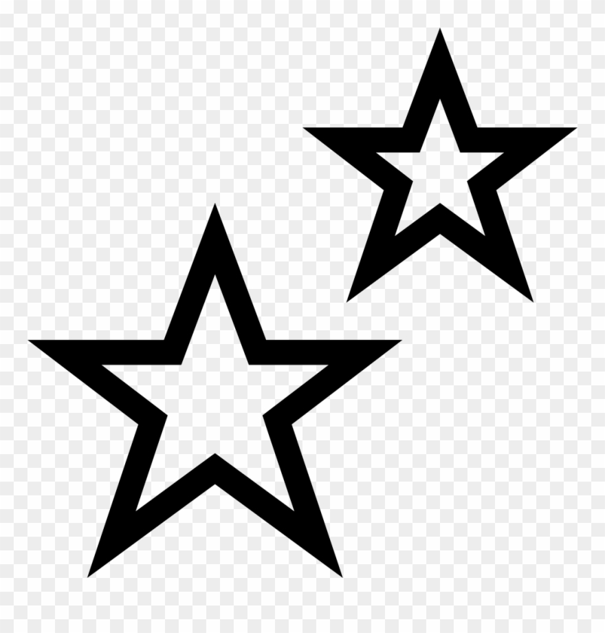 Png File - Outline Of Moon And Stars Clipart