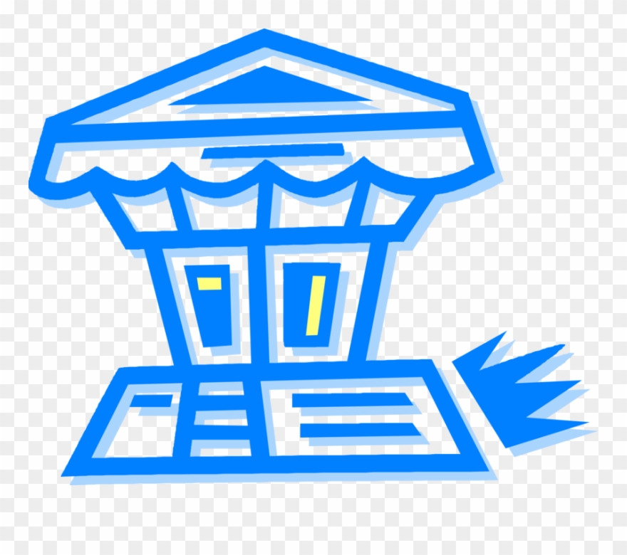 Vector Illustration Of Gazebo Pavilion Structure Provides Clipart