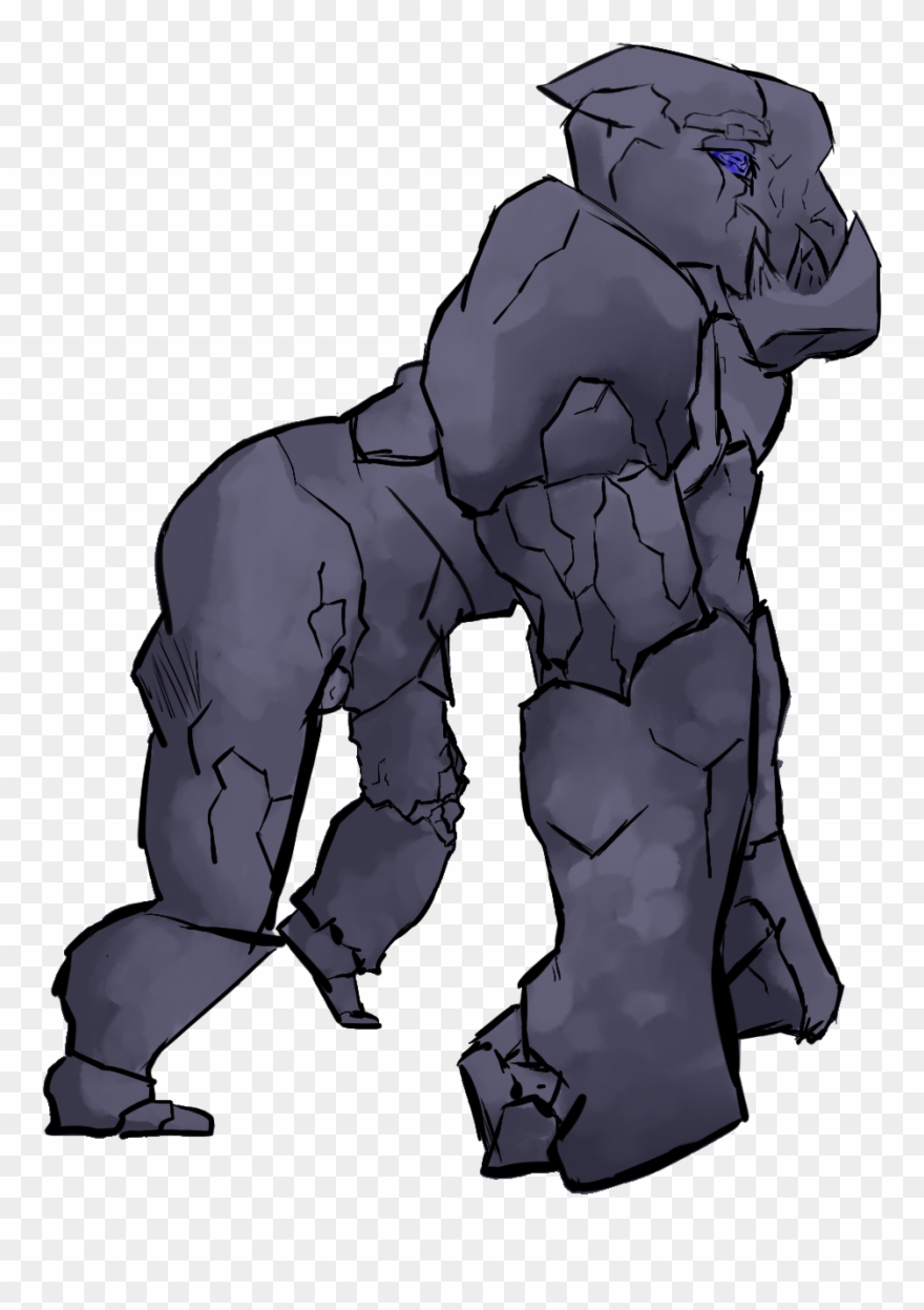 Magma Gorilla - Illustration Clipart