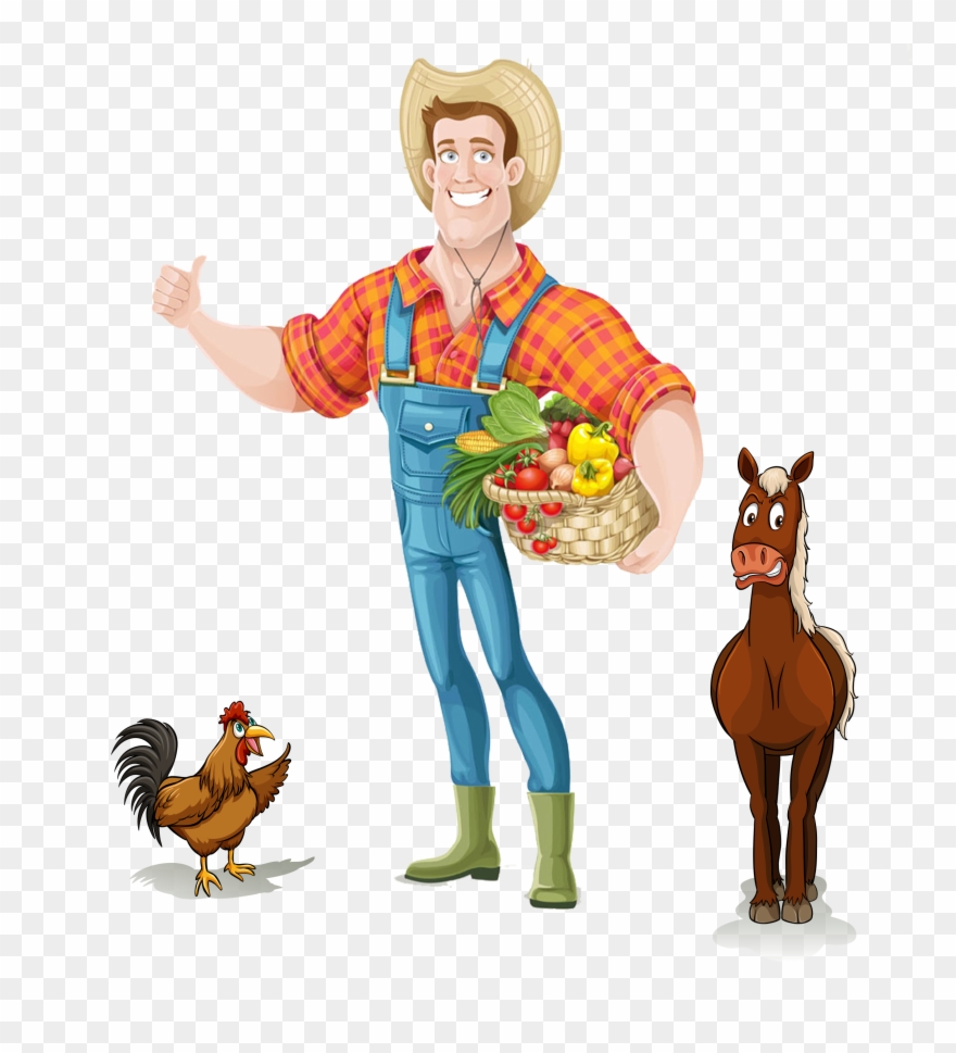 Agriculture Farmer Icon - Farmer Cartoon Transparent Background Clipart