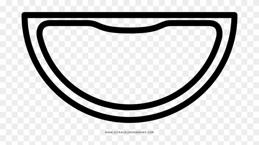 Orange Slice Coloring Page Clipart