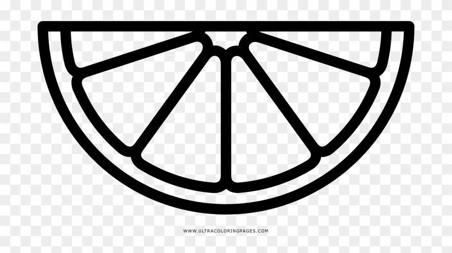 Orange Slice Coloring Page Clipart
