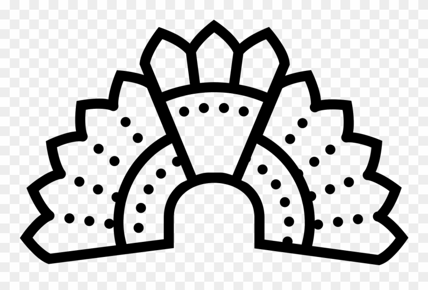 Aztec Headdress Icon - Cloud 9 Coloring Pages Clipart