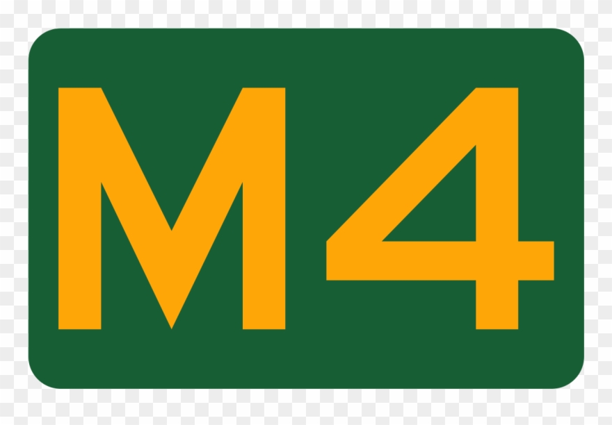 Aus Alphanumeric Route M4 - Sign Clipart