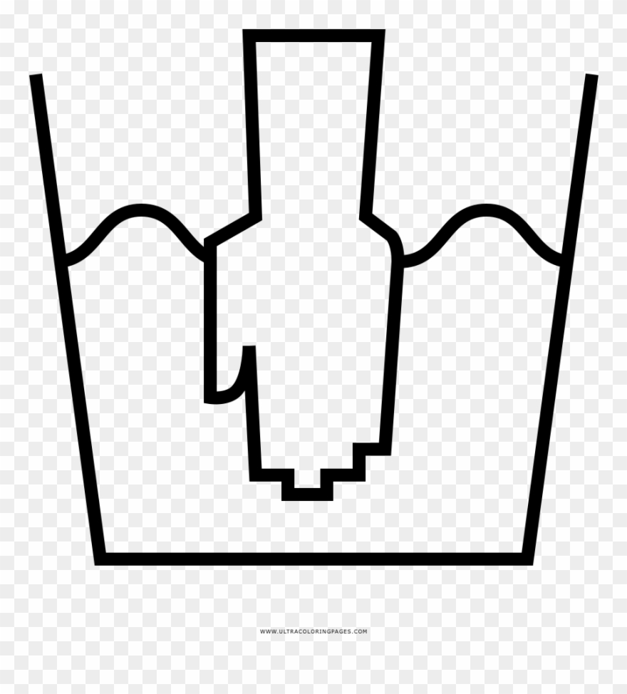 Hand Wash Coloring Page - Line Art Clipart