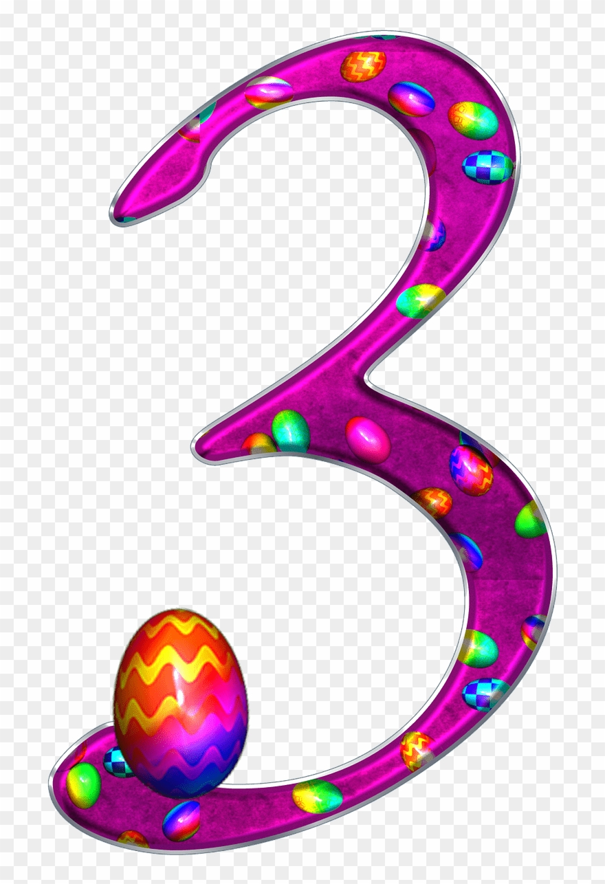 Download - Numero 3 Pascoa Png Clipart