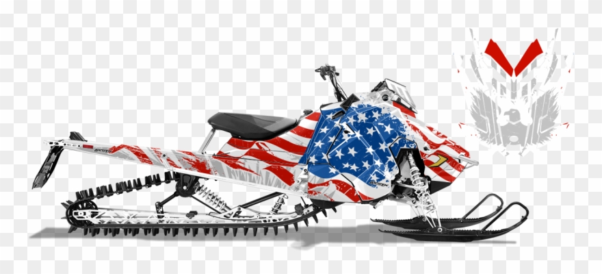 Options - American Flag Snowmobile Wrap Clipart