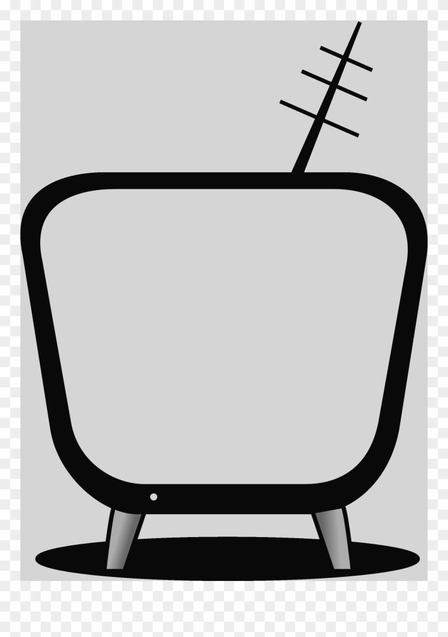 Black And White Tv Logo Clipart