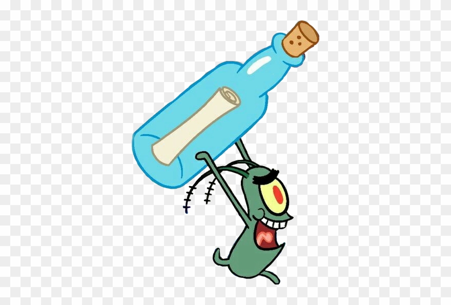 #spongebob #plankton - Plankton Stealing Krabby Patty Clipart