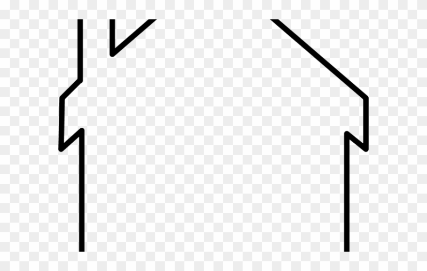 Roof Clipart Svg - House Outline Clip Art - Png Download