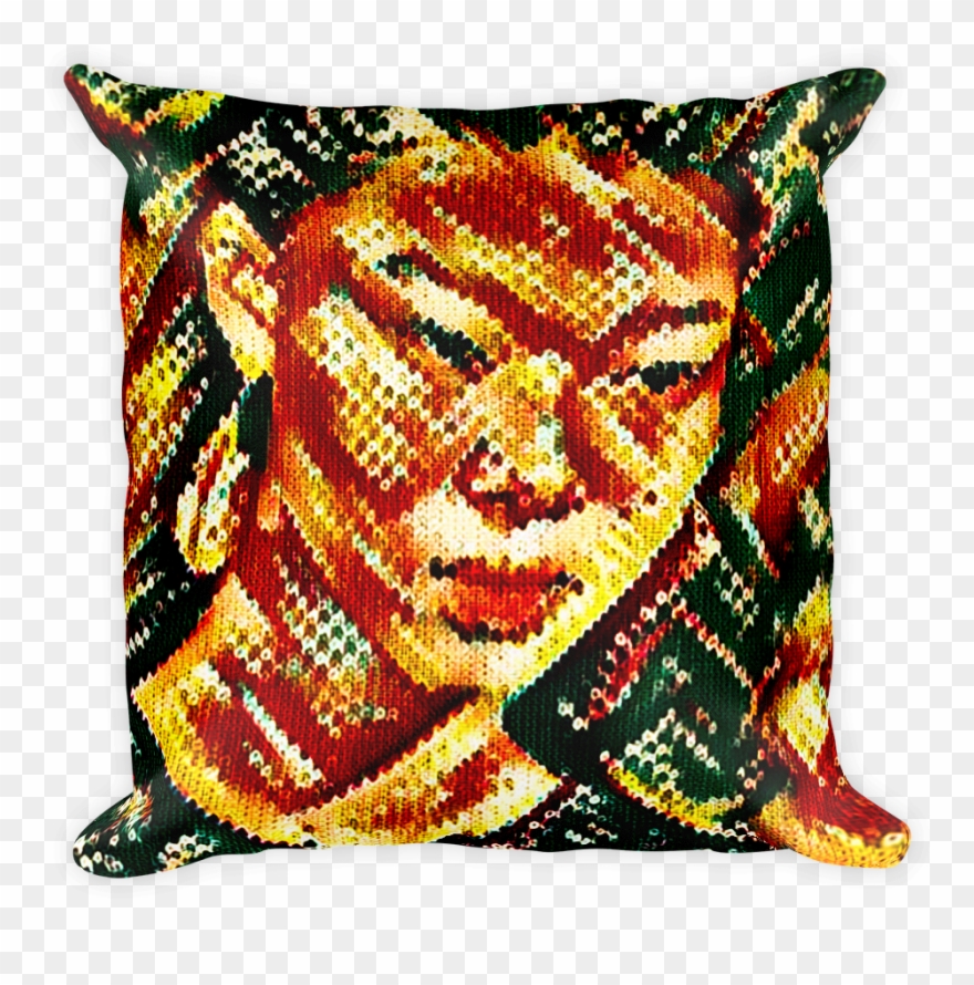 Basic Pillow By Iris Rosenbeg Art Knitted Girl - Cushion Clipart