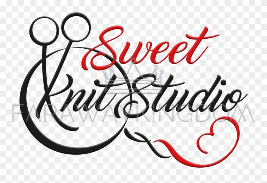Студия Вязания , Knitting Studio (logotype) - Calligraphy Clipart