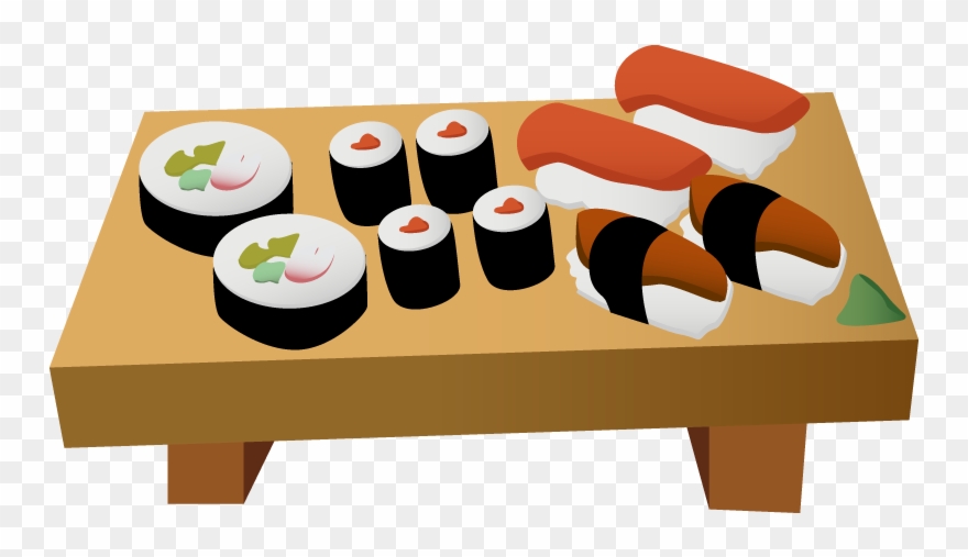 Hjfhs - Sushi Plate Cartoon Png Clipart