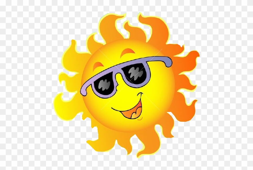Sun With Sunglasses Clipart