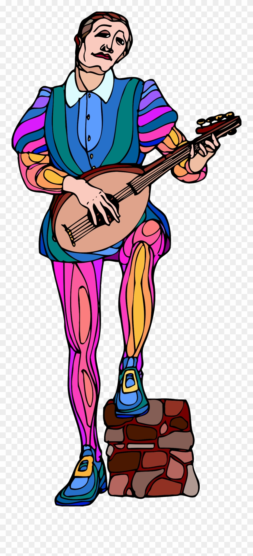 This Free Icons Png Design Of Shakespeare Characters - Minstrel Musician Clipart