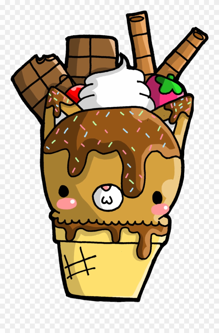 #icecreamsundae #sundae #icecream #freetoedit - Cute Cartoon Ice Cream Clipart