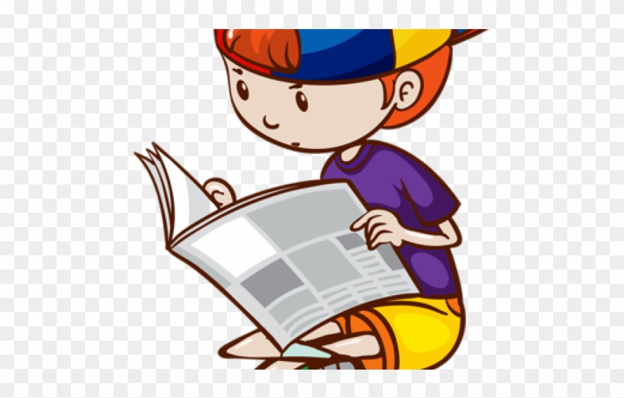 Powerpuff Girls Clipart Pap - Boy Reading Newspaper Clipart - Png Download