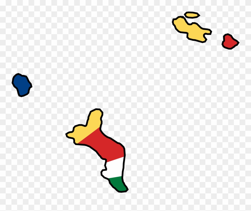 Seychelles Flag Map - Seychelles Map Flag Png Clipart
