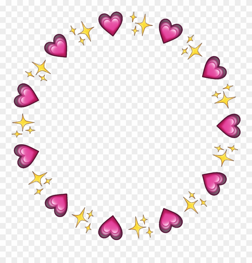Circle Frame Circleframe Hearts Sparkles Emojis Icon Clipart