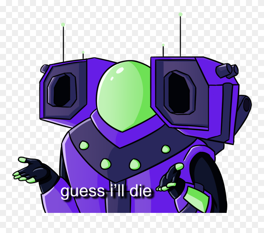 Guess Ill Die Purple Cartoon Clip Art Technology - Risk Of Rain 2 Overloading Worm - Png Download