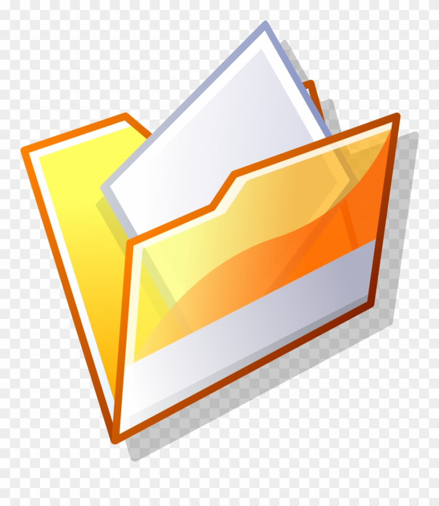 Crystal128 Folder Orange Open Clipart