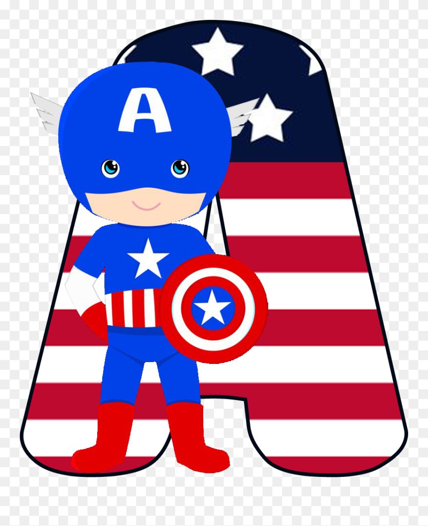 Capitão America Infantil Png - Convite Capitão America Para Imprimir Clipart
