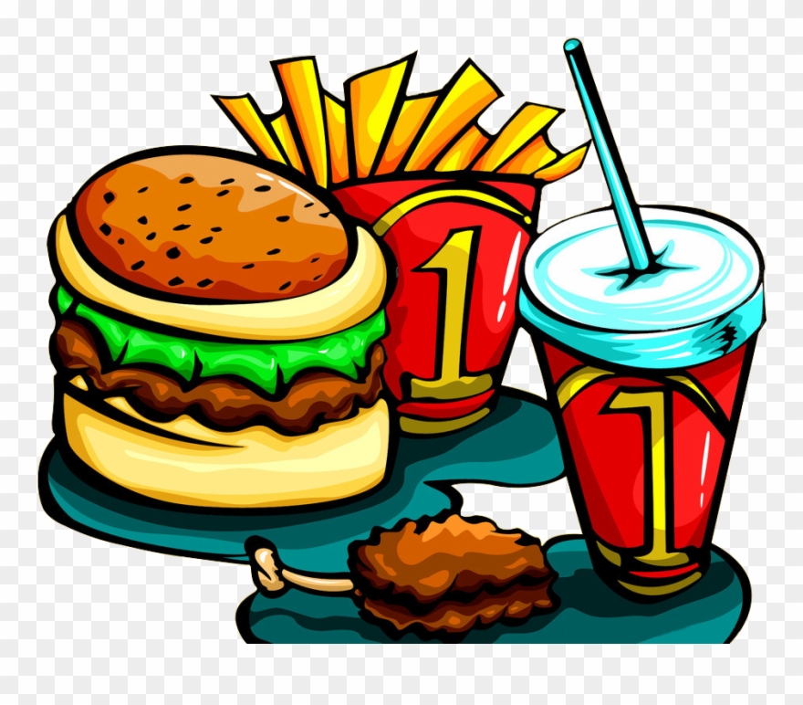 Cartoon Burger And Fries - Burger Png Cartoon Png Clipart
