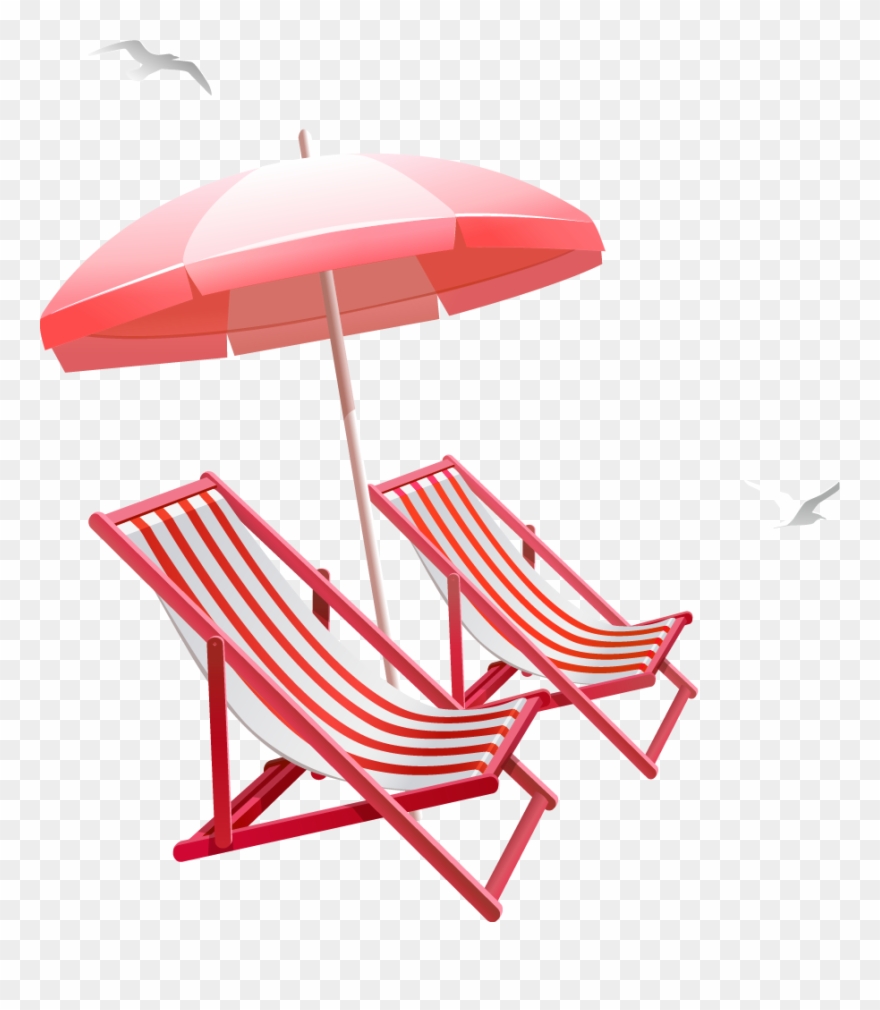 Clipart Umbrella Beach Chair - Beach Chairs Clipart Png Transparent Png