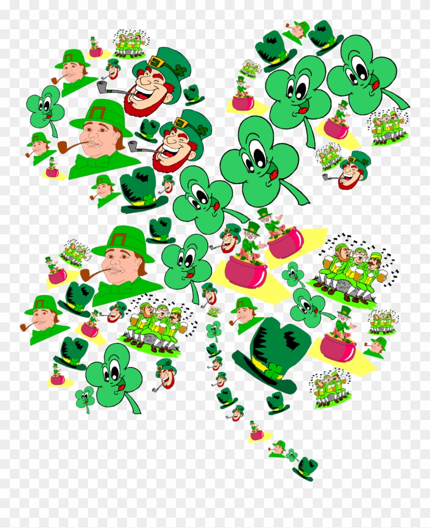 Original Size - Leprechaun Drinking Clipart
