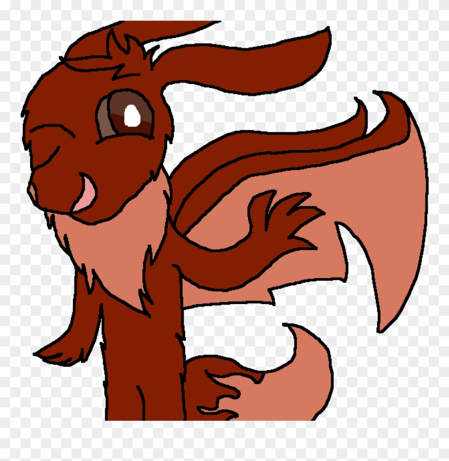 Pokemon Fusion Eevee & Charizard - Cartoon Clipart