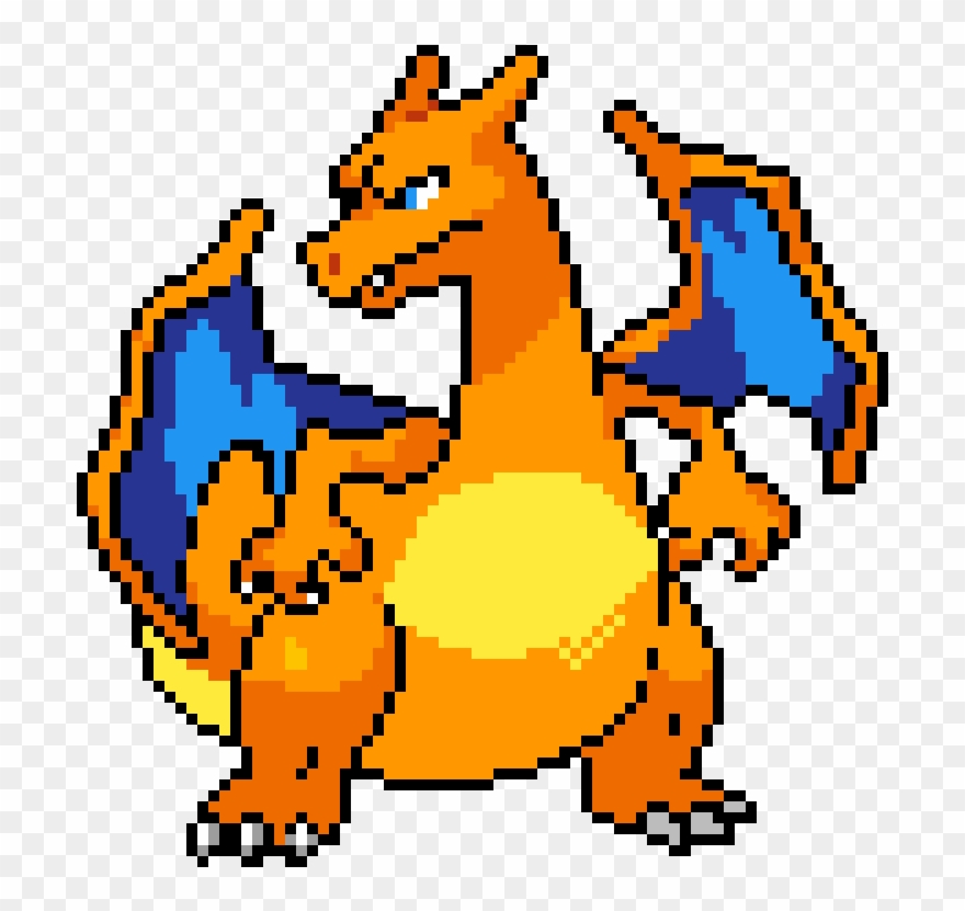 Charizard - Charizard Em Pixel Art Clipart