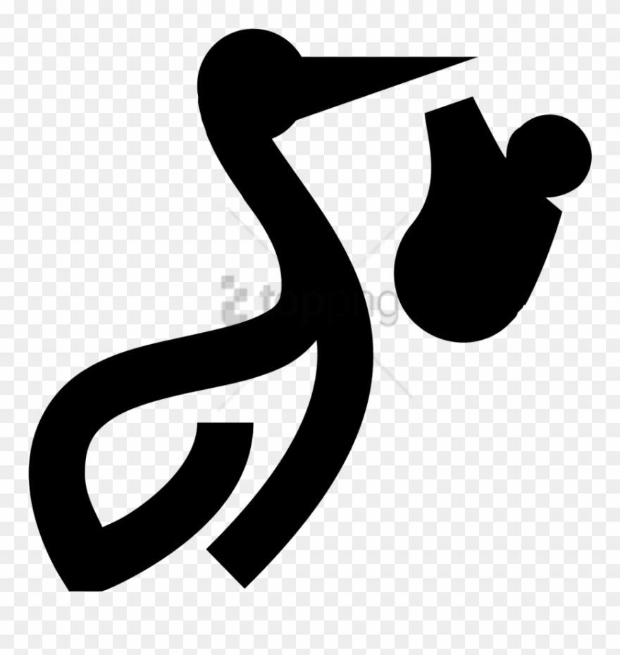 Free Png Stork With Bundle Icon Clipart