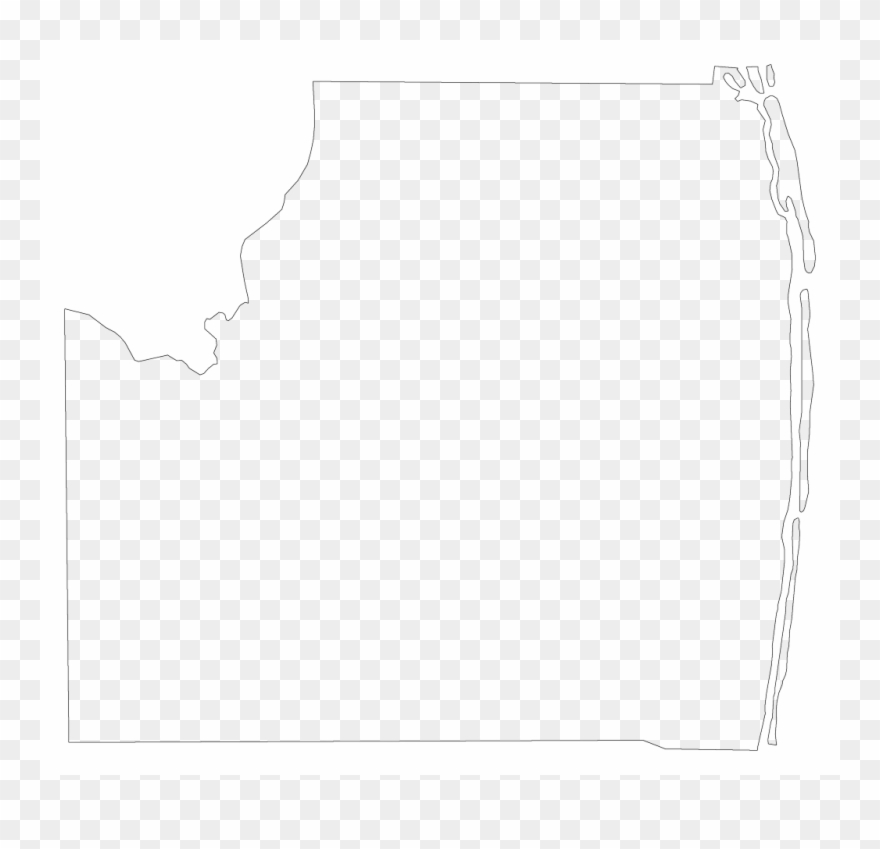 A Plain Frame Map Of Palm Beach - Silhouette Clipart
