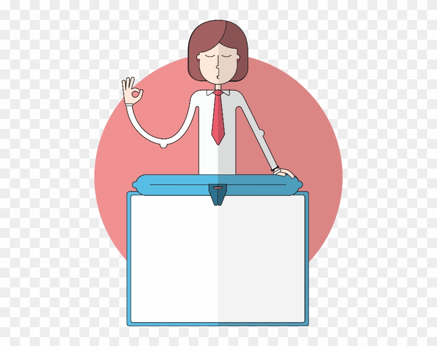 Presentation Slide With A Woman Note Template - Речь Рисунок Clipart