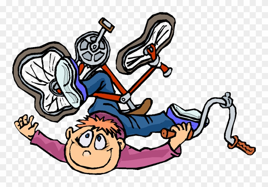 Accident De Nathalie Atelier V&233lo Txirrindola - Fall Off Bike Cartoon Clipart