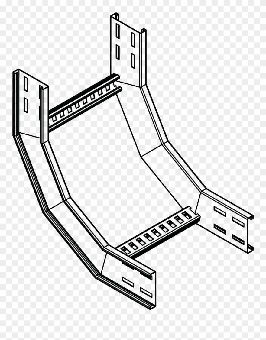 Ladder 90˚internal Riser - Sketch Clipart
