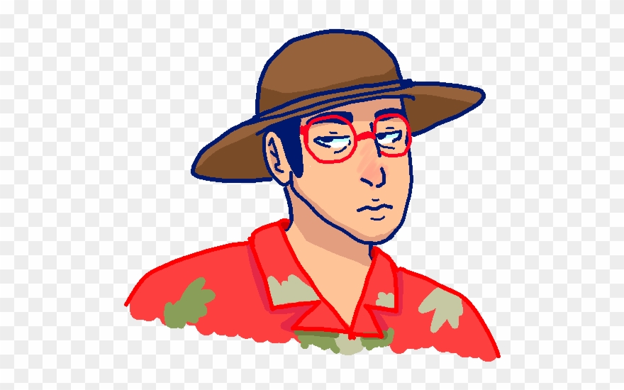 A Transparent Tourist Guy™ Use Him For Whatever But - Cartoon Clipart