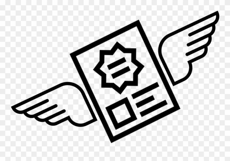 Flyer Away - Emblem Clipart