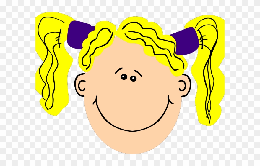 Blonde Clipart Pigtails - Frowny Face Frown Clipart - Png Download