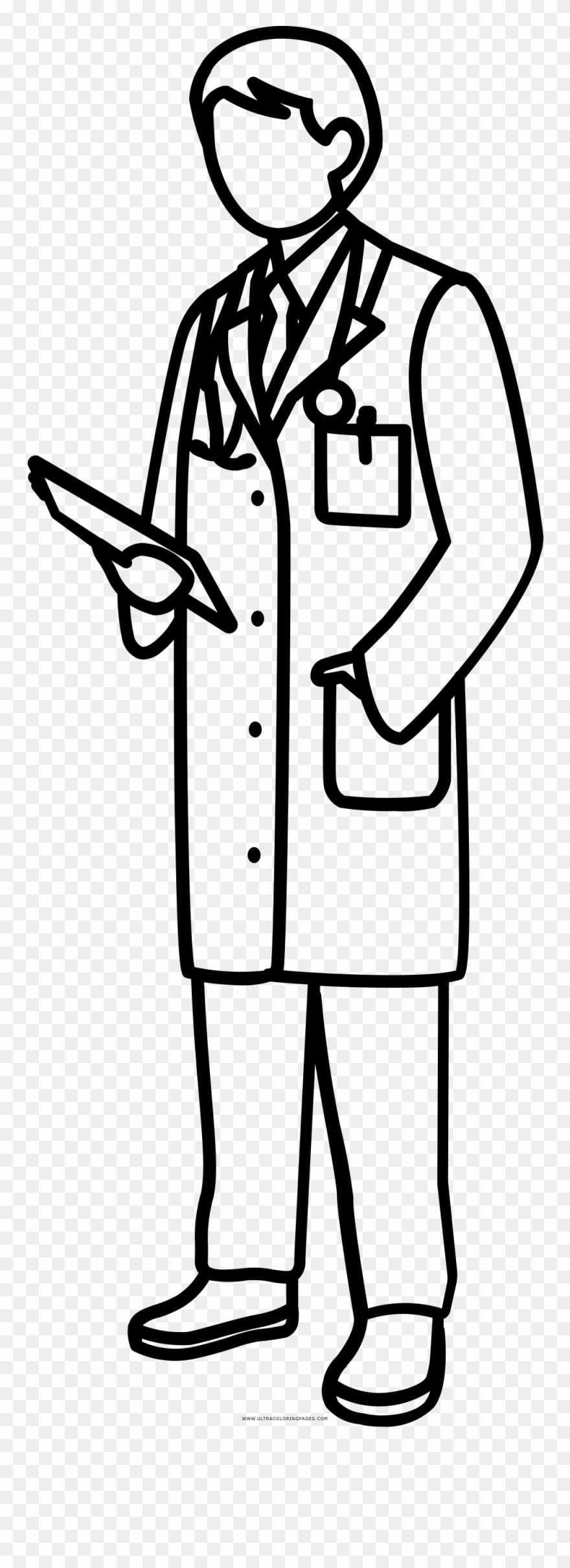 Doctor Coloring Page - Dibujo De Un Piloto Para Colorear Clipart
