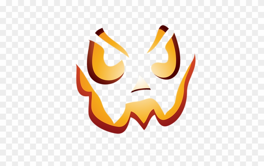 Art Scary Pumpkin Face Halloween Costume Clipart