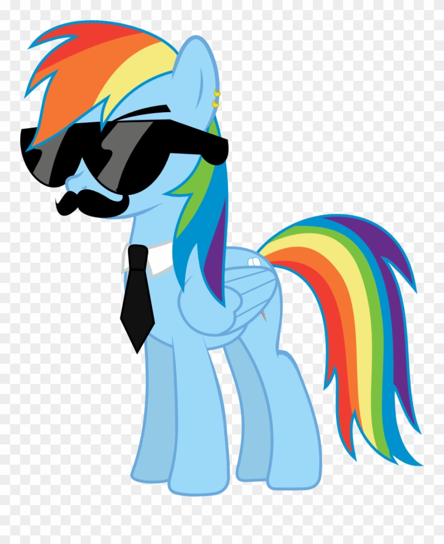 Artist L Gun Earring Mousdash Necktie - My Little Pony Rainbow Dash Swag Clipart