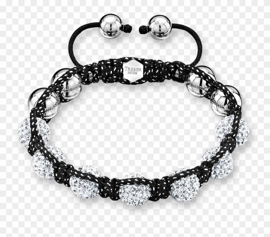 Bonbon White Crystal Bracelet - White And Transparent Crystal Bracelet Clipart