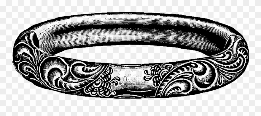 This Is A Digital Jewelry Download Of A Vintage Silver - Bangle Clipart
