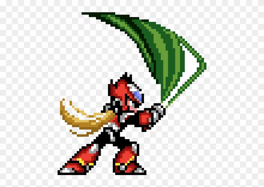 Zero 1 - Pixel Art Zero Megaman Clipart